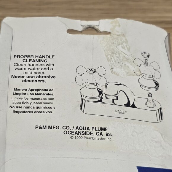 Perfect Match Decorator Trim Pair Large Chrome Porcelain Cross Handles No. 46142 - Picture 3 of 3